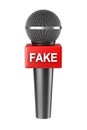 Microphone Fake News Isolated Royalty Free Stock Photo