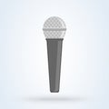Microphone flat design. Simple vector modern icon illustration Royalty Free Stock Photo