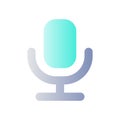 Microphone flat gradient color ui icon Royalty Free Stock Photo