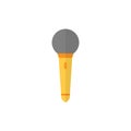 Microphone flat icon isolated on white background. Royalty Free Stock Photo