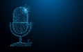 Microphone form lines, triangles and particle style design