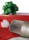 Microphone And Gift Royalty Free Stock Photo