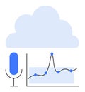 Integration of Cloud Technology and Voice Data Analytics in Modern Solutions Royalty Free Stock Photo