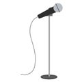 Microphone. Gray mic on stand. Royalty Free Stock Photo