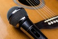 Microphone and guitar Royalty Free Stock Photo