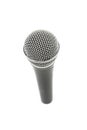 Microphone high angle close up isolated on white Royalty Free Stock Photo