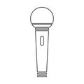 Microphone icon, audio speech symbol, record concert sign, web button design, karaoke flat speak Royalty Free Stock Photo