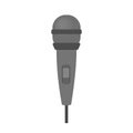 Microphone icon. Audio technology, musical record symbol