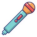 Microphone icon, cartoon style Royalty Free Stock Photo