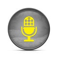 Microphone icon on classy splash black round button illustration Royalty Free Stock Photo