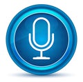 Microphone icon eyeball blue round button