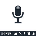 Microphone icon flat