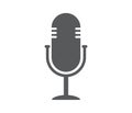 Microphone icon. Podcast radio icon on white background. Vector