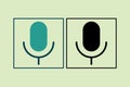 Microphone icon. icon related to UI elements. suitable for web site, app, user interfaces,element, printable etc. solid icon style Royalty Free Stock Photo