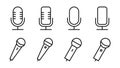 Microphone icon . karaoke icon vecto