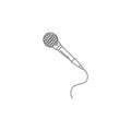 Microphone icon. Simple element illustration. Microphone symbol design template. Can be used for web and mobile Royalty Free Stock Photo
