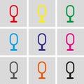 Microphone icon stock vector illustration flat design Royalty Free Stock Photo