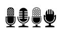 Microphone icon vector collection Royalty Free Stock Photo