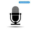 Microphone icon. Vector illustration eps 10