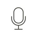 Microphone icon vector. Line record symbol. Royalty Free Stock Photo