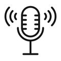 Microphone Icon Ideal for Audio Recording and Podcasts Royalty Free Stock Photo