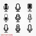 Microphone icon vector