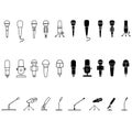 Microphone icon vector set. Mic illustration sign collection. Karaoke symbol. Royalty Free Stock Photo