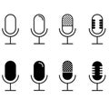 Microphone icon vector set. Mic illustration sign collection. Karaoke symbol. Royalty Free Stock Photo