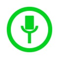 Microphone icon and Video call icon, video chat icon. video conferencing social media chat, message. Turn on and turn off video. Royalty Free Stock Photo