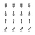 Microphone icons set