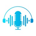 Microphone icons on white background. Vector illustration