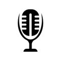 Microphone interface icon vector sign and symbol isolated on whi Royalty Free Stock Photo