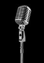 Microphone isolated on black