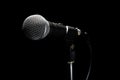 Microphone isolated on black background. Music and concert concept Royalty Free Stock Photo