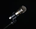 Microphone isolated on black background Royalty Free Stock Photo