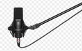 Microphone isolated with clipping path. Condencer Mic for studio recording voice Royalty Free Stock Photo