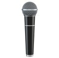 Microphone isolated on white background 3D render. Royalty Free Stock Photo