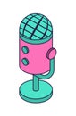 Microphone in isometric style icon. Voice recording symbol. Voice message or recording voice. 3d symbol concept Royalty Free Stock Photo