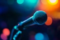 Microphone and Karaoke Night Out Royalty Free Stock Photo