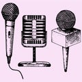 Microphone Karaoke Royalty Free Stock Photo