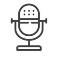 Microphone line icon