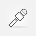 Microphone line vector icon. Mic symbol