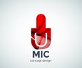 Microphone logo business branding icon
