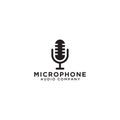 Microphone logo icon template