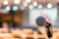 Microphone in meeting room for a conference