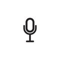 Microphone mic icon logo design vector illustration template Royalty Free Stock Photo