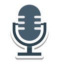 Microphone, Mic Vector Icon editable Royalty Free Stock Photo