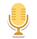 Microphone, Mic Vector Icon editable Royalty Free Stock Photo
