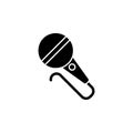microphone, mike, mouthpiece icon. Simple glyph, flat vector of Web icons for UI and UX, website or mobile application Royalty Free Stock Photo