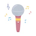 microphone music notes Royalty Free Stock Photo